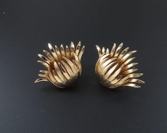 Trifari Chrysanthemum Earrings