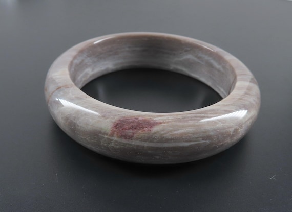 Petrified Wood Bangle, Stone Bangle - image 1