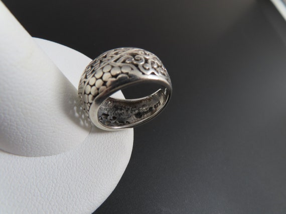 Thai Sterling Silver Filigree Ring - Scrollwork B… - image 4