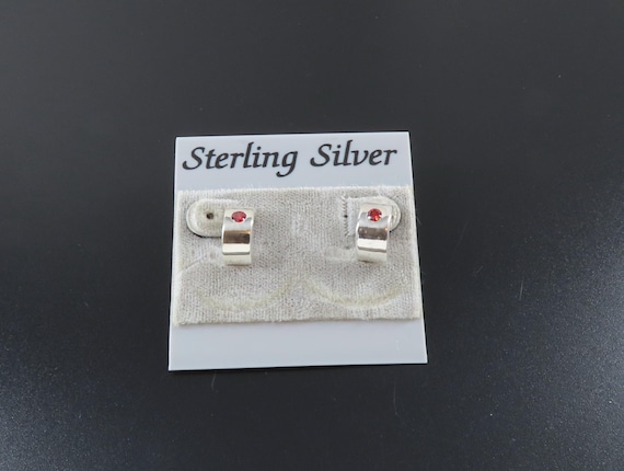 Sterling Silver Half Hoop Earrings, Small Earrings