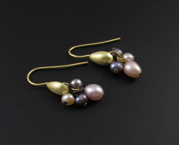 Avon Pearl Earrings, Avon Tricolor Pearl Earrings… - image 2
