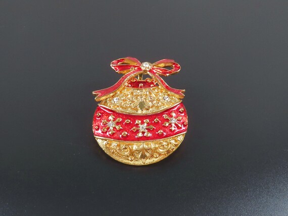 Christmas Ornament Brooch, Christmas Jewelry