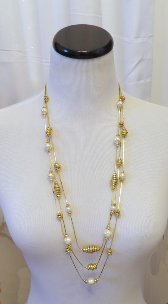Layered Multi Chain Necklace - image 2