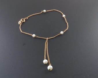 Binder Brothers Gold Filled Pearl Chain Bracelet