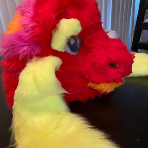 Quetzalcoatl/Feathered Serpent Inspired Fursuit Partial Huge Wings UV Reactive Fur Fan Installed