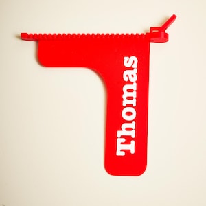 Personalised zipper bookmark