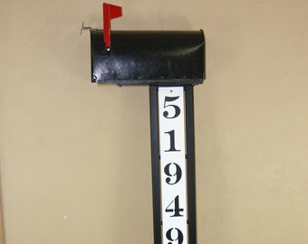 Custom Mail Box Sign Post With Personalized Address Numbers Powdercoated Steel
