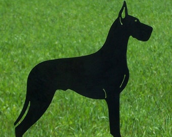 Great Dane Metal Art Yard Stake Dog Garden Ornament