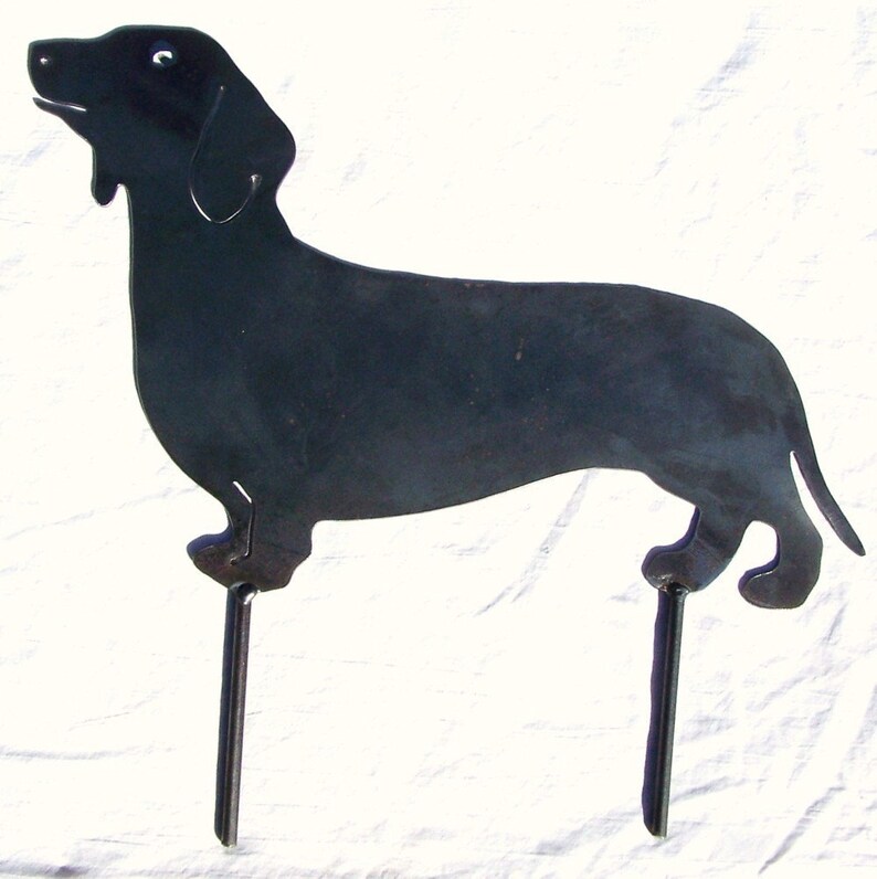 Dachshund Metal Art Dog Yard Decor Garden Stake Etsy