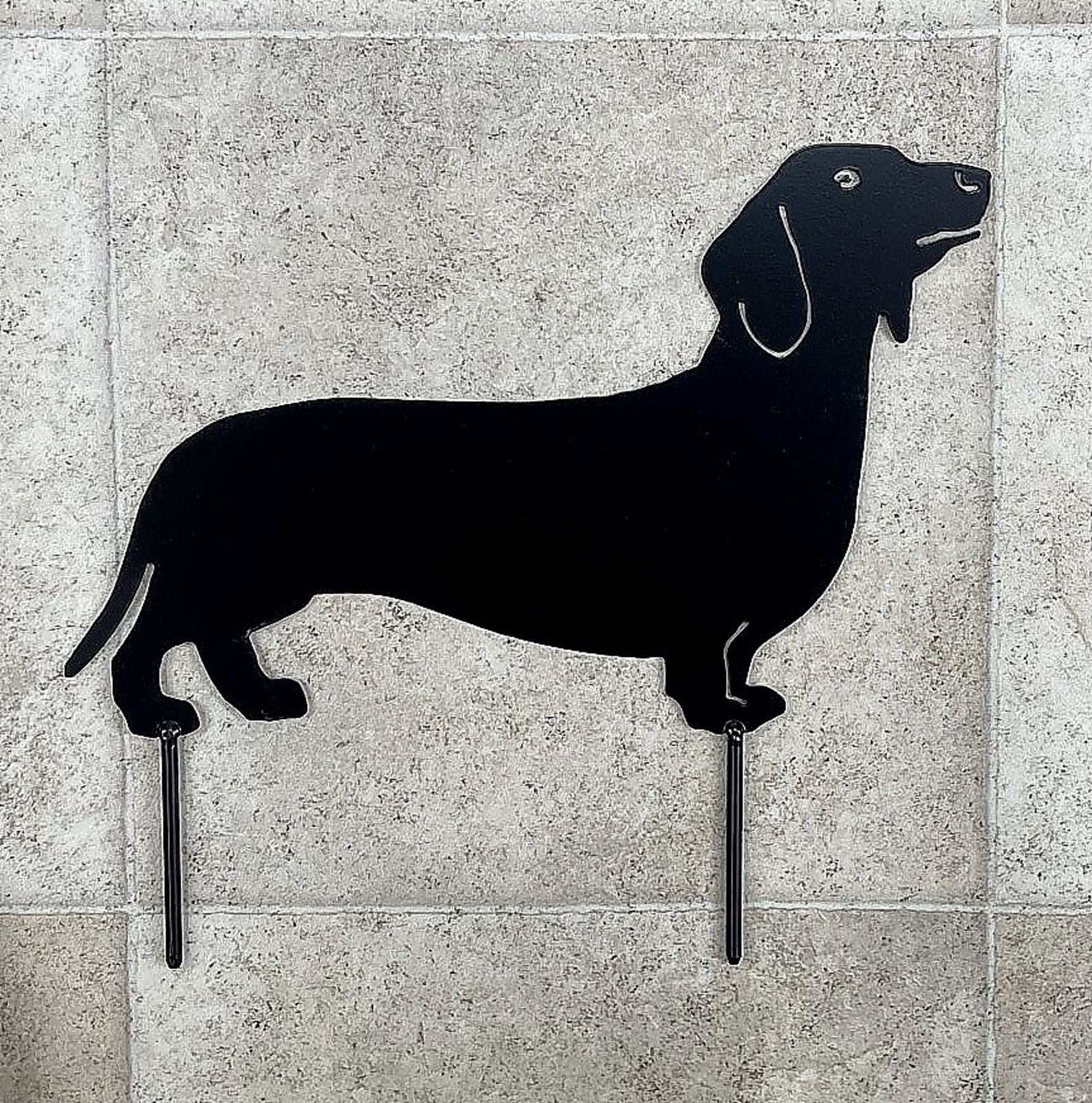 Dachshund Metal Art Yard Stake Weiner Dog Decor Doxie Etsy