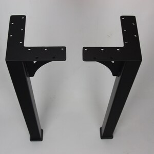 Industrial steel metal table legs powder coated dining table legs with gussets bild 4