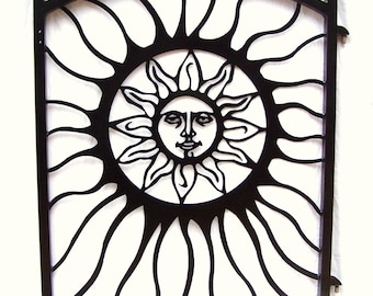 Garden Gate Aztec Sun Face South Western Metal Art