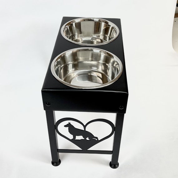 Elevated Dog Bowls, Stainless Steel Raised Dog Deep Bowl with