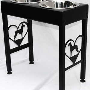 Elevated bowls for large breed dog