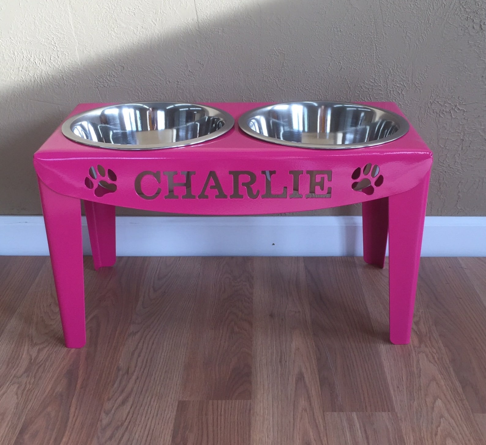 Custom Personalized Elevated Dog Feeder Stand Large Raised Etsy