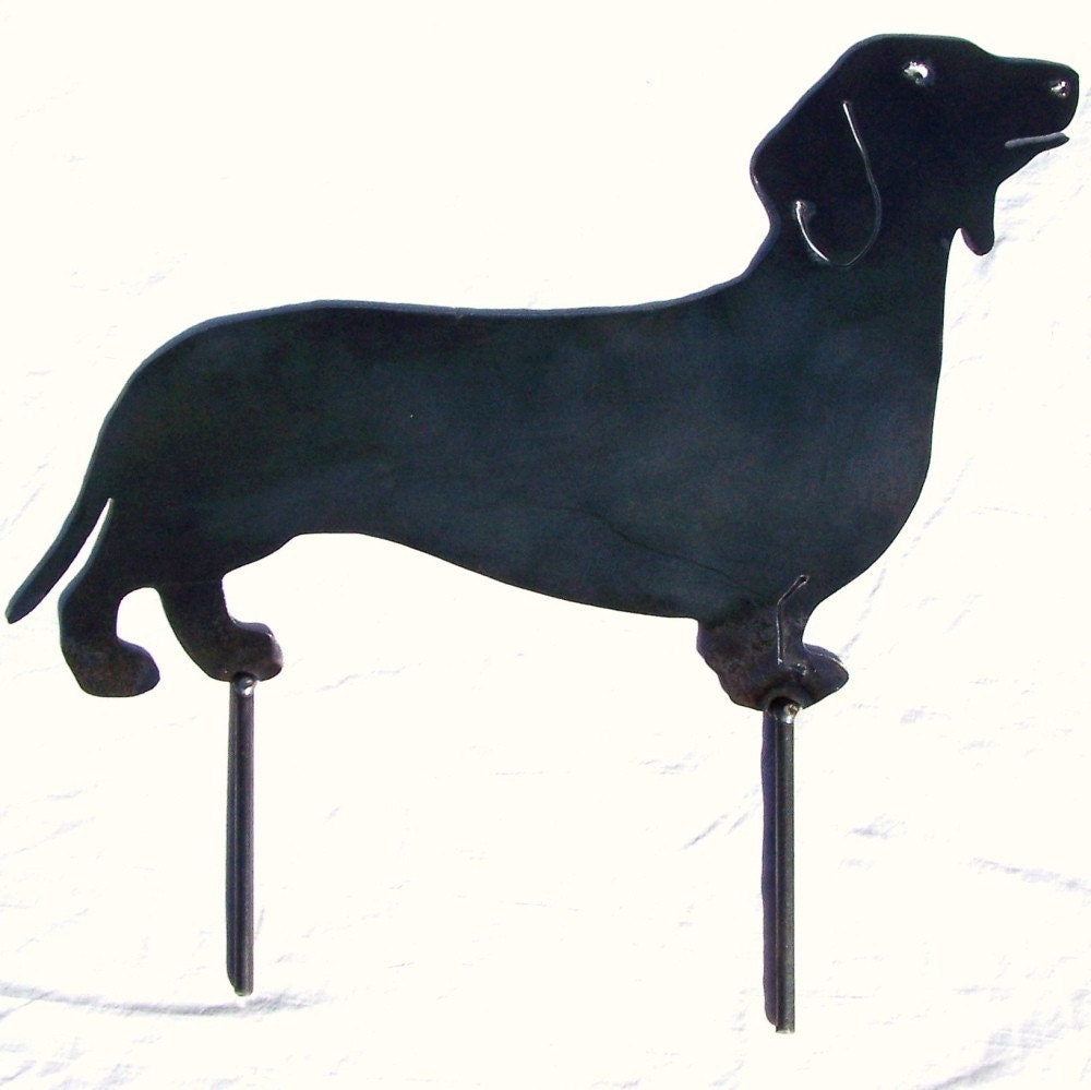 Dachshund Metal Art Dog Yard Decor Garden Stake Etsy