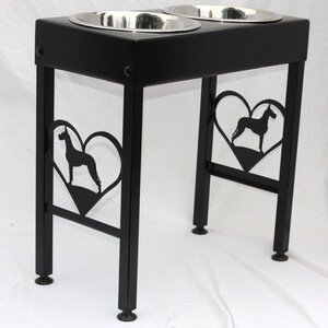 Double bowl giant breed elevated dog feeder