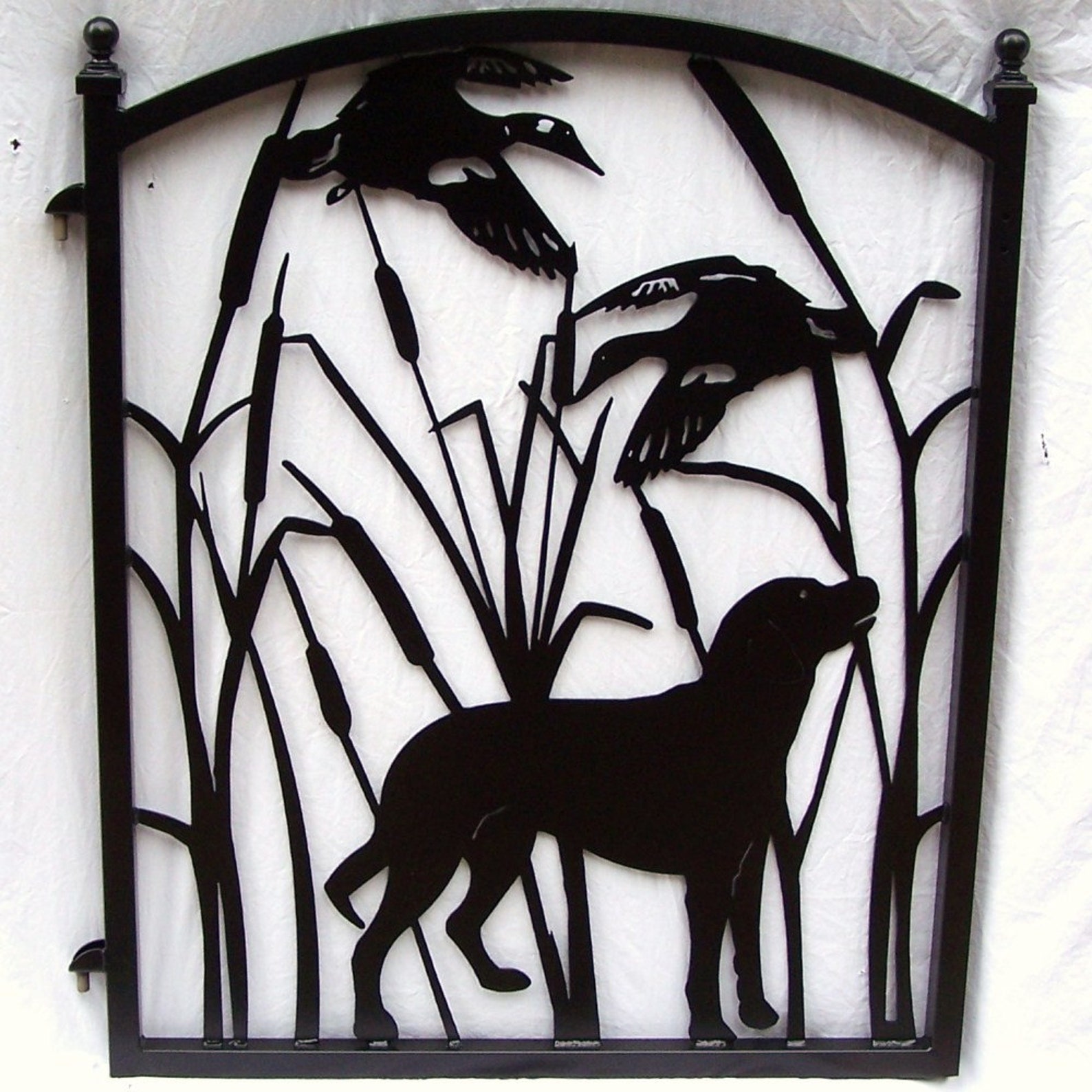 Garden Gate Labrador Dog Ducks Wildlife Metal Art Yard Fence | Etsy