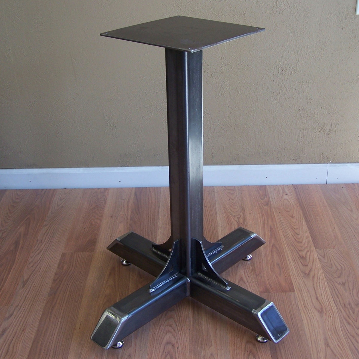 Bistro Cafe Table Base Heavy Duty Industrial Steel Pedestal Etsy
