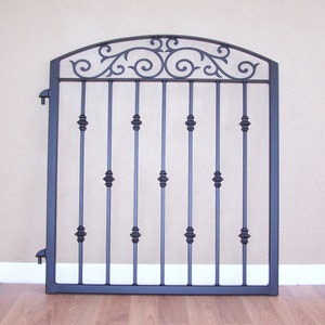 Ornamental Iron Garden Gate Metal Scroll Work Cast Iron Collars