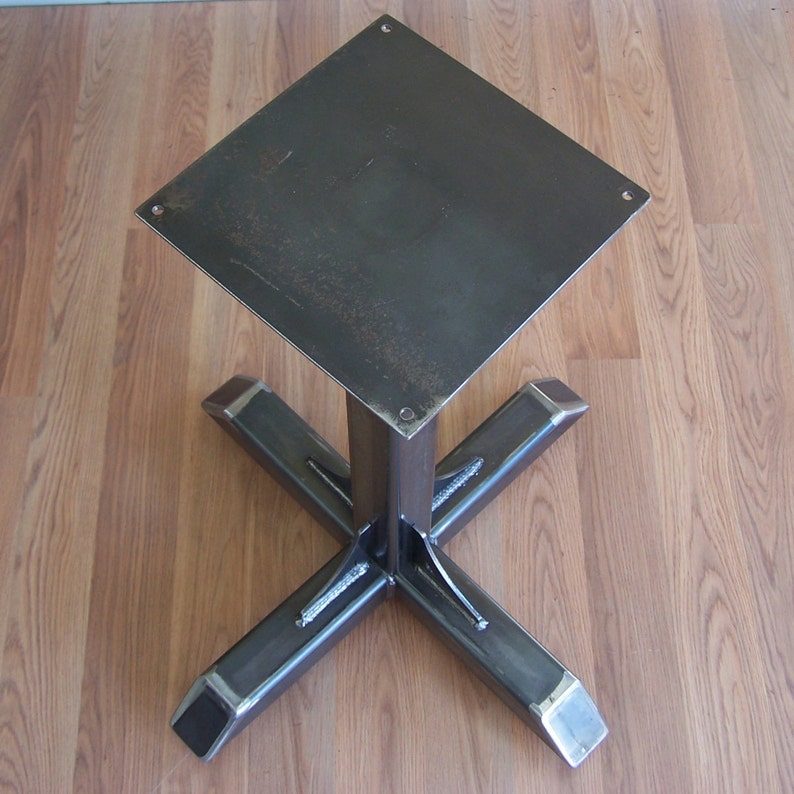 Bistro Cafe Table Base Heavy Duty Industrial Steel Pedestal Etsy