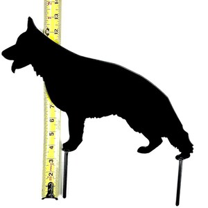 steel pet memorial with german shepherd