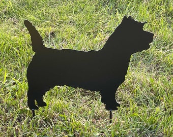 Cairn Terrier Gift Metal Art Dog Silhouette Yard Stake