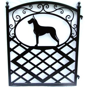 Great Dane Dog Metal Art Iron Garden Gate