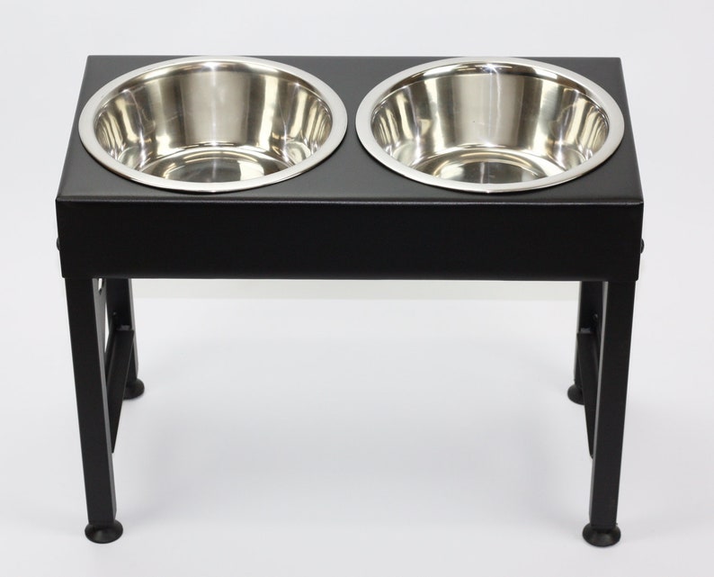 Elevated Large Breed Double Bowl Dog Feeder Powdercoated Steel Etsy