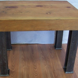 Modern Industrial Coffee Table Legs I Beam Structural Steel image 3