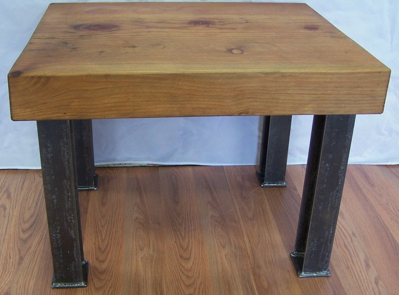 Modern Industrial Coffee Table Legs I Beam Structural Steel image 3