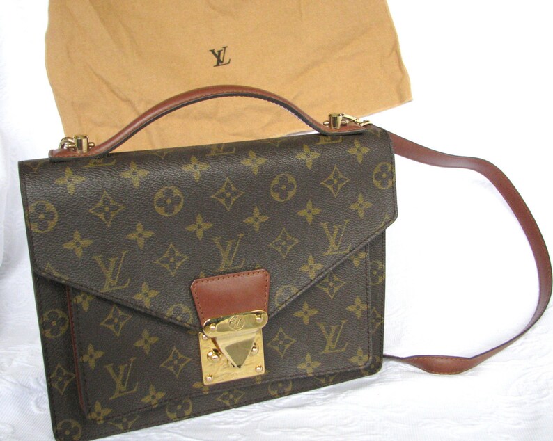 Louis Vuitton Monceau Briefcase Messenger Bag Vintage Etsy