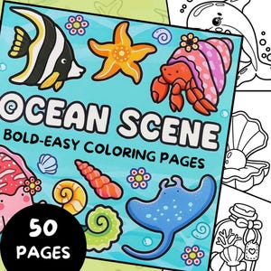 Sea Animal Coloring Book Pages - 50 Unique Printable Pages | 8.27 x 8.27 inches | Relaxing Sea Life Designs, Under the Sea,Ocean Scene pdf