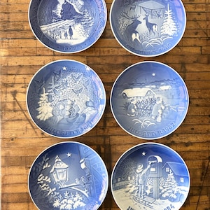 Copenhagen Porcelain Denmark Bing & Grondahl Christmas Jule After 1973 1980 1981 1982 1983 1984 Decorative Plate Collection Collector Gift