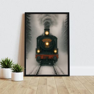 Harry Potter Schulzug Kunst, Zauberer Schule Wohnkultur Wandkunst, Harry Potter Weltkarte, Film Leinwand Druck, Magische Welt Kunst, Fan Geschenk, Harry Leinwand