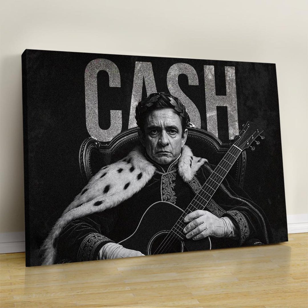 Johnny Cash King Portrait | Cash Poster Print | Iconic Wall Art | HQ ...