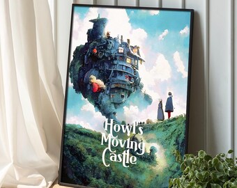 Howl's Moving Castle Poster: Anime Art Print (Digital Download)