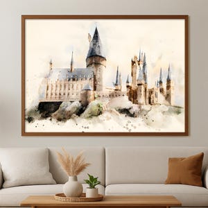 Harry School Kunst, Zauberer Schule Wohnkultur Wandkunst, Harry Weltkarte, Film Leinwand Druck, Magische Welt Wandkunst, Fan Geschenk, Harry Leinwand 205