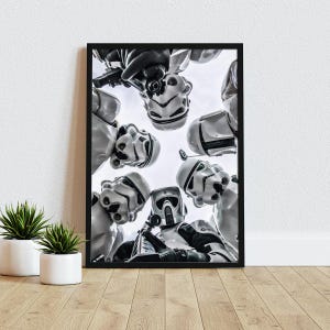 Star Wars Fan Wall Art, Stormtroopers Looking Print, Star Wars Poster, Star Wars Bathroom art, Home Decor, Gift Idea, Funny Wall Art, Canvas