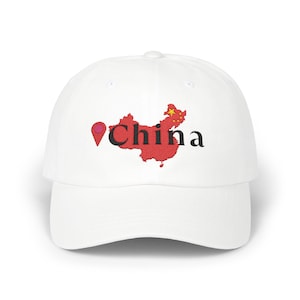 China Map Embroidered Hat: Cotton Travel Cap
