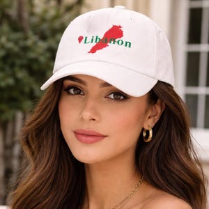 Embroidered Lebanon Map Dad Hat | Lebanese Pride Cotton Cap