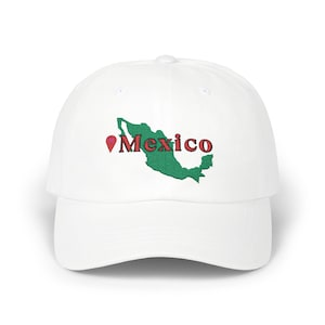 Embroidered Mexico Map Hat: Cotton Cap for Travelers