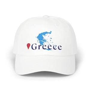 Griechenland Map Cap, Kappe für Reiseliebhaber, Sommerhut, Urlaubszubehör, Casual Style, Griechenland Karte gestickter Hut, Kulturerbe & Reisegeschenk