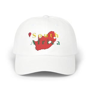 South Africa Map Embroidered Hat: Heritage Travel Cap