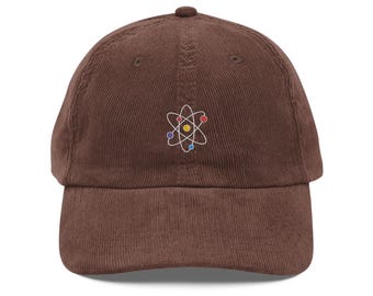 Atom Embroidered Cap | Gift for Chemistry Lovers | Cute Science