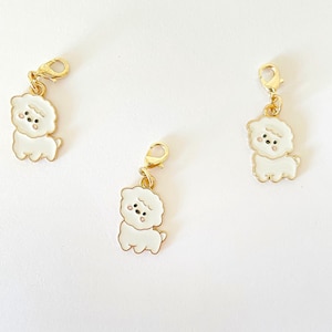 Poodle Badge Charm: Dog Lover Lanyard Keychain Accessory
