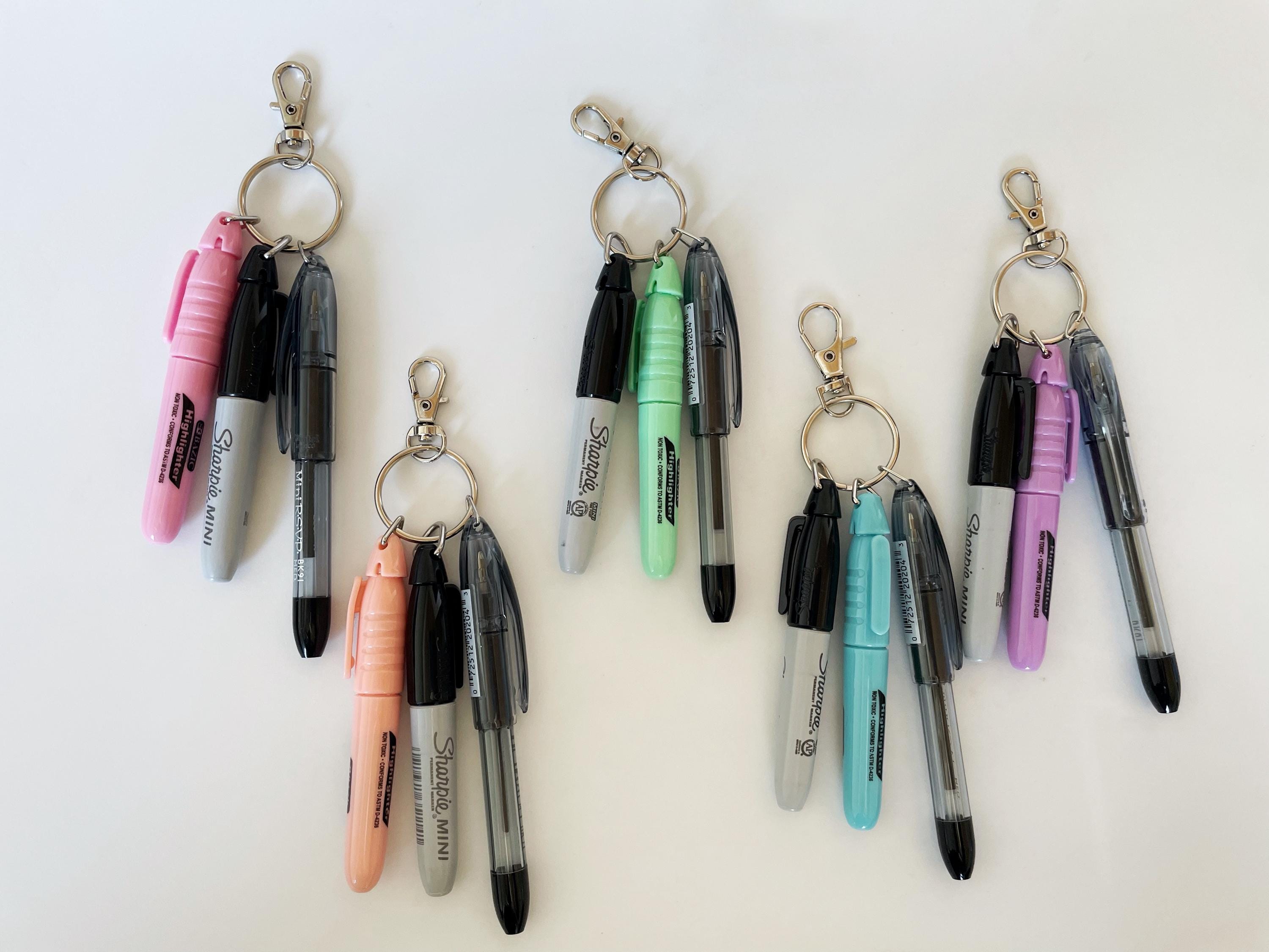Mini Pen Set Pastel Colors- badge reel accessory keychain gift for nurses - breakaway lanyard colorful badge reel pens for teachers