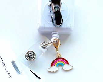 Rainbow Badge Charm: Handmade Enamel Nurse/Student Accessory