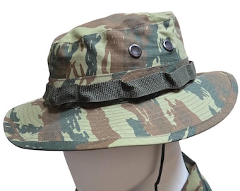 New Unissued Greek Military Lizard Camo Boonie Jungle Bucket Hat