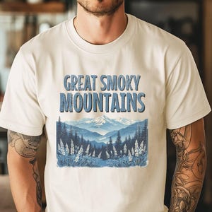 Vintage Great Smoky Mountains T-Shirt for Hikers & Nature Lovers, National Park Tee, Comfort Colors® 1717